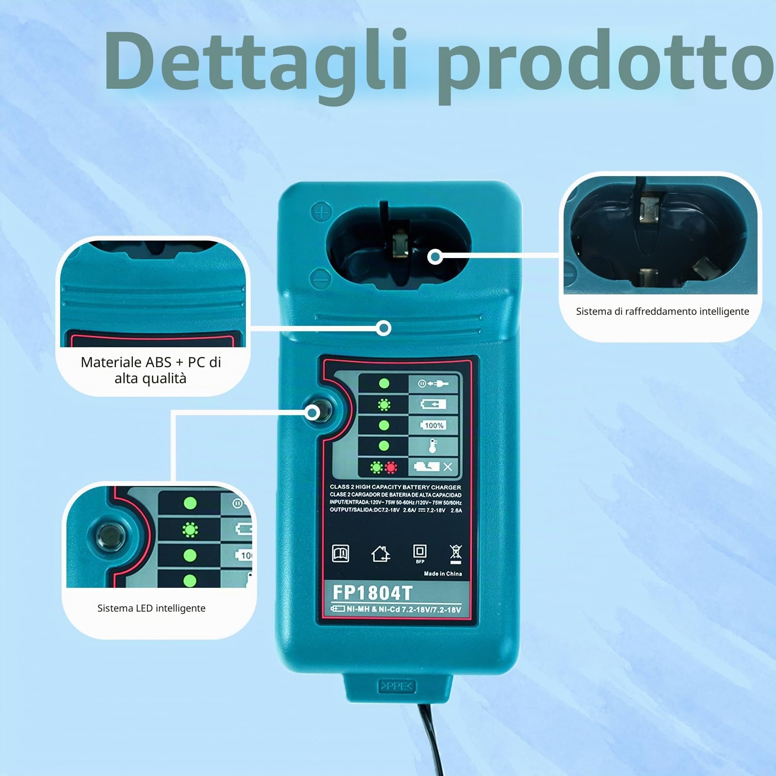 NI-CD NI-MH Caricabatterie di ricambio per Makita PA14 1822 1220 1222 1233S Batteria di ricambio per utensili elettrici 9.6V-18V