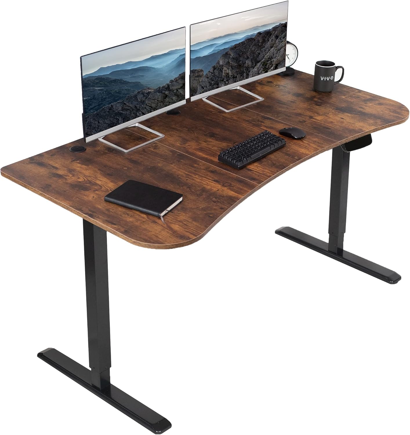 Amazon.com: VIVO Electric Height Adjustable 63 x 32 inch Memory Stand ...