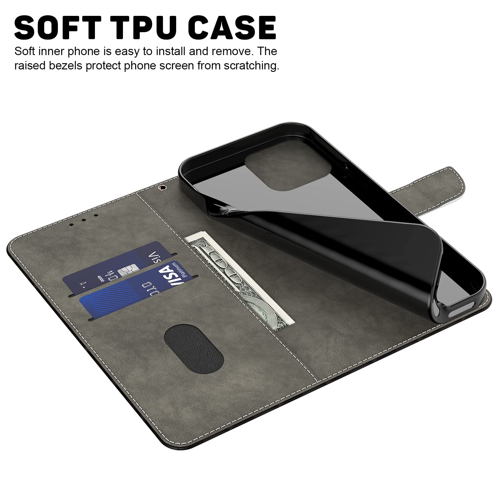 VODEFOX Case for Samsung Galaxy S24 Plus,Galaxy S24+ Phone Case Wallet,Cute 3D Flip Folio PU Leather Protective Cover with Card Holder Magnetic Closure for Samsung S24 Plus - Naughty Cat