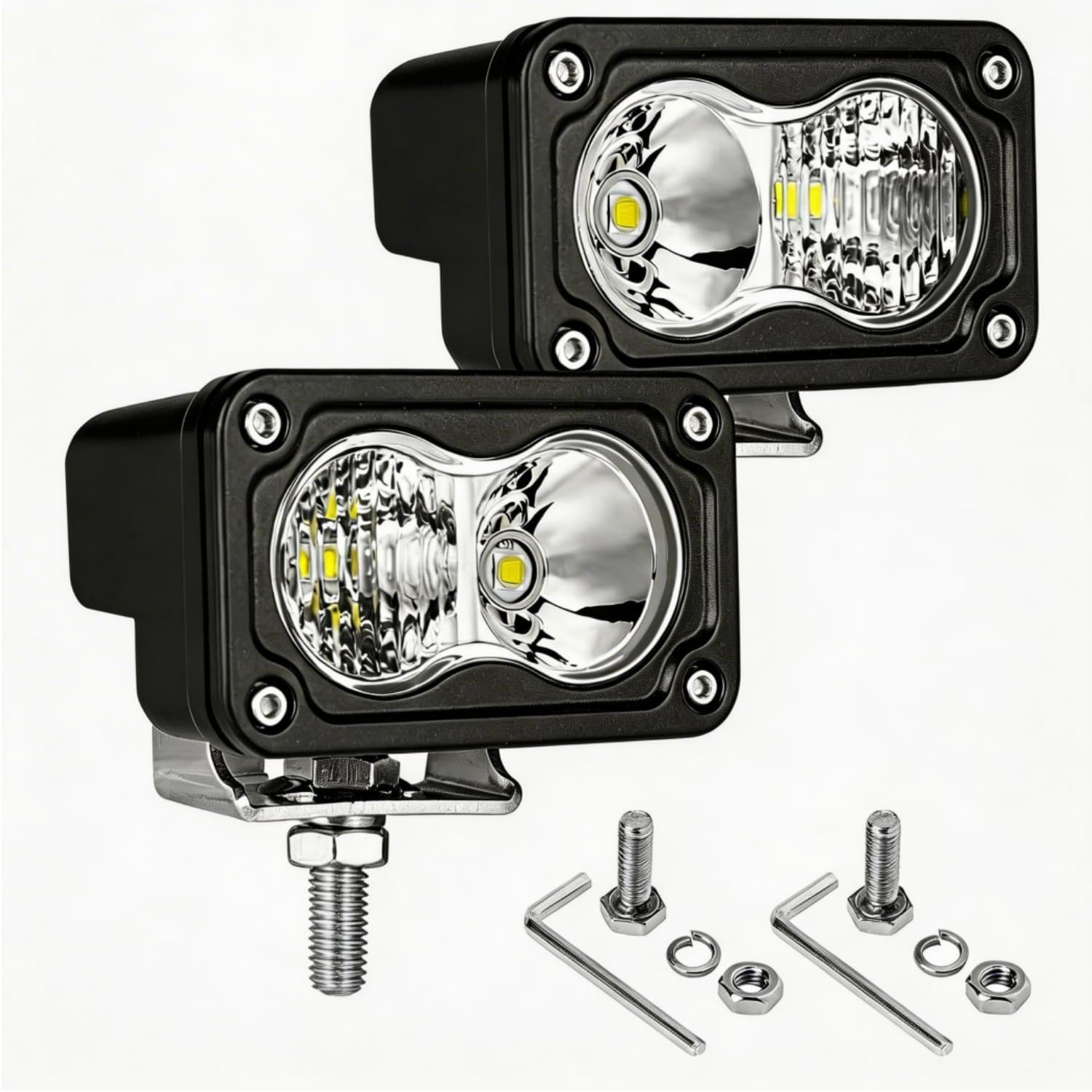 3 Inch LED Pod Lights, 2PCS 40W 4000LM Super Bright Off Road Lights Combo Beam Ditch Lights IP68 Waterproof Baja Light LED Bumper Lights Fog Light for Truck ATV UTV SUV Motorcycle Boat