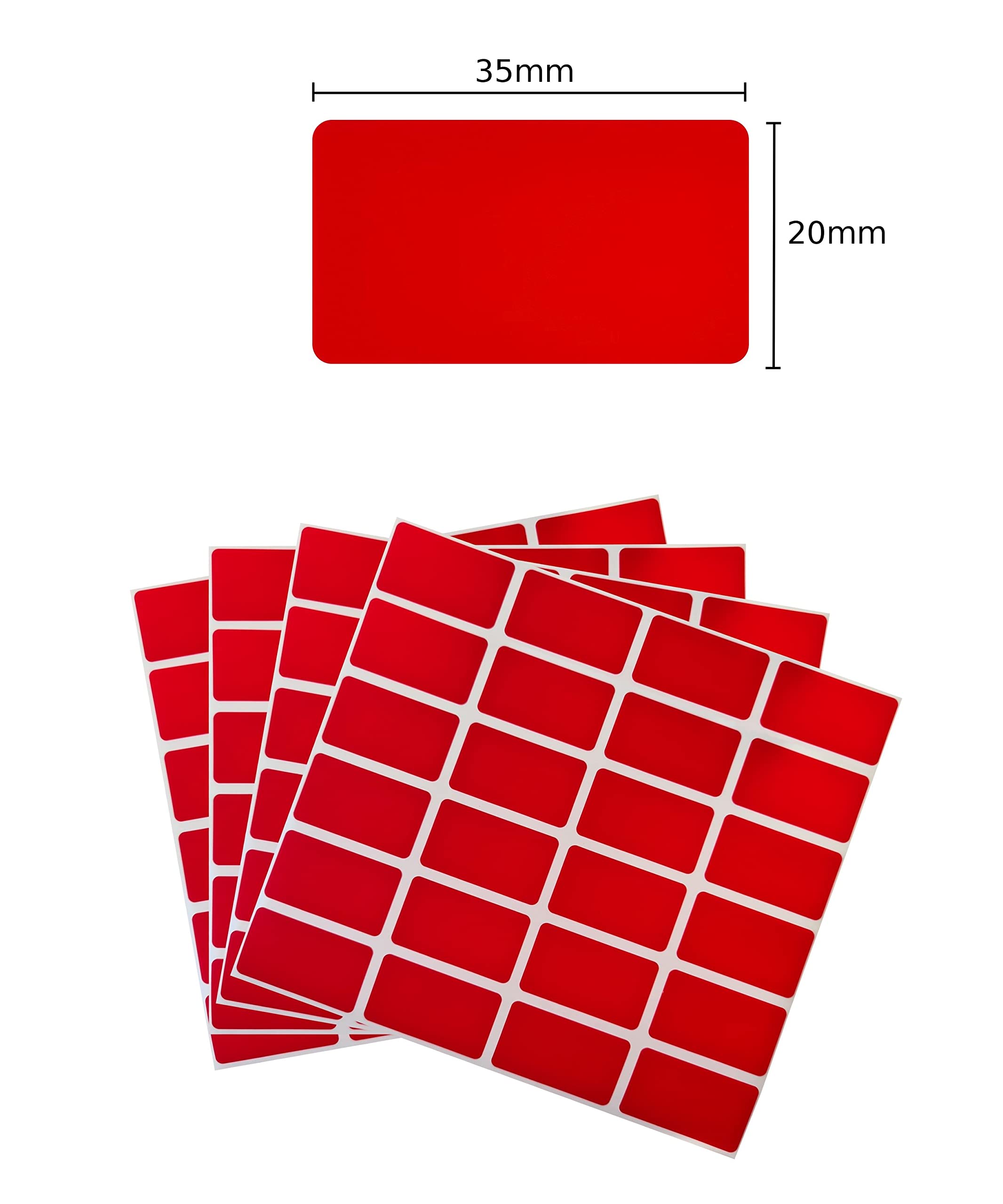 1000 pezzi – Sigilli 35 x 20 mm rosso senza residui – Etichette di sicurezza, sigillo di qualità, sigillo di garanzia, sigillo di restituzione, adesivo per sigillo, etichetta adesiva