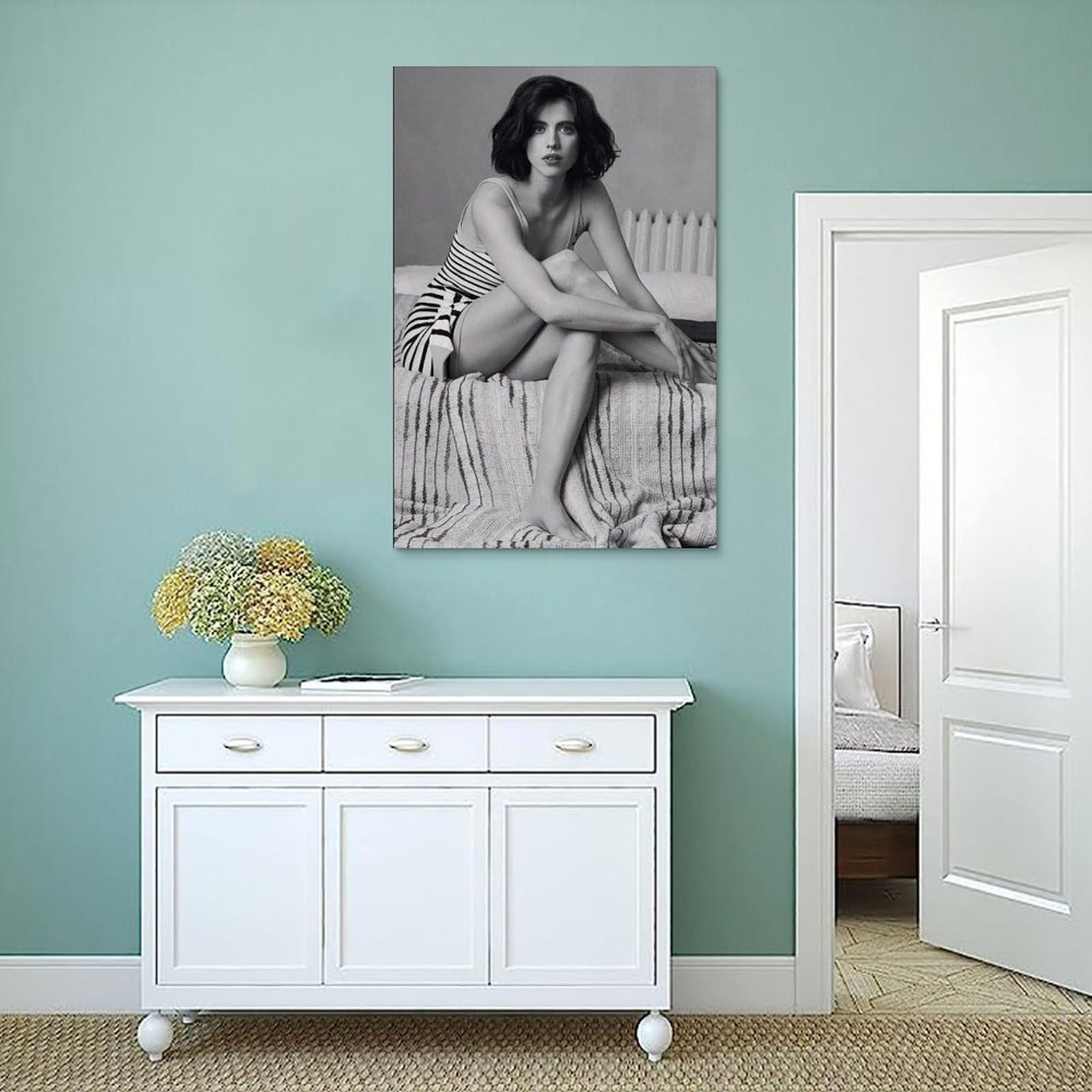 Poster sur toile de l'acteur Margaret Qualley 38 pour décoration de chambre à coucher, de sport, de bureau, de chambre, sans cadre : 50 x 75 cm