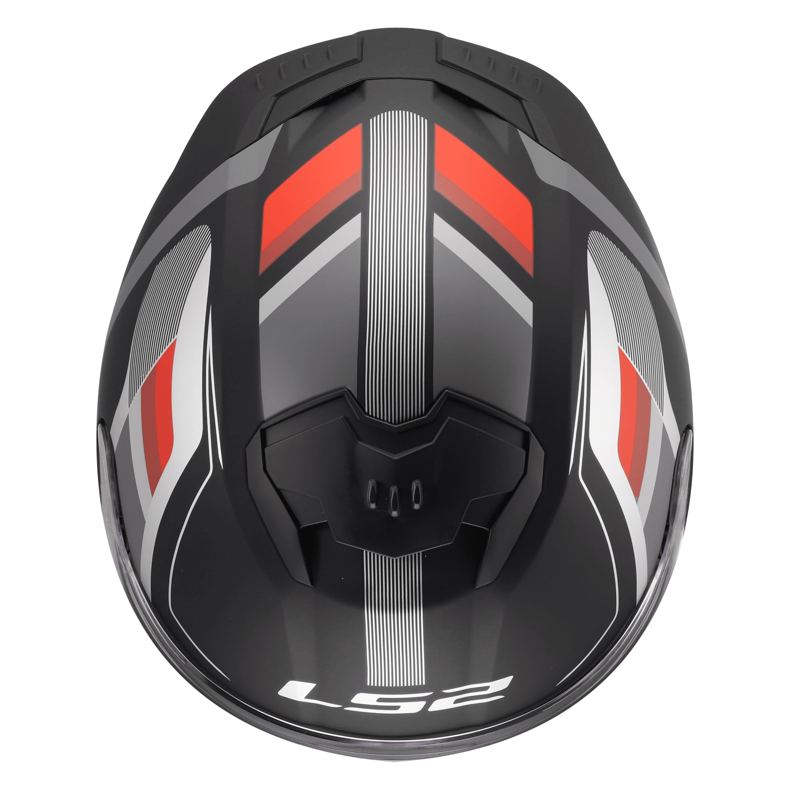 LS2, Casco Moto Integrale STREAM II VINTAGE Matt Black Grey Red, L