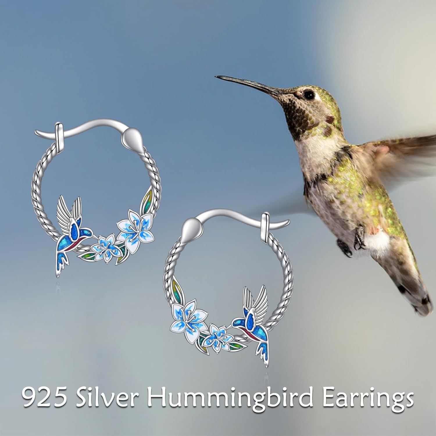 Hummingbird/Butterfly/Frog/Dragonfly/Dee Earrings for Women Sterling Silver Huggie Hoop Earrings Small Animal Earrings Hoops Jewelry Gifts - Image 6