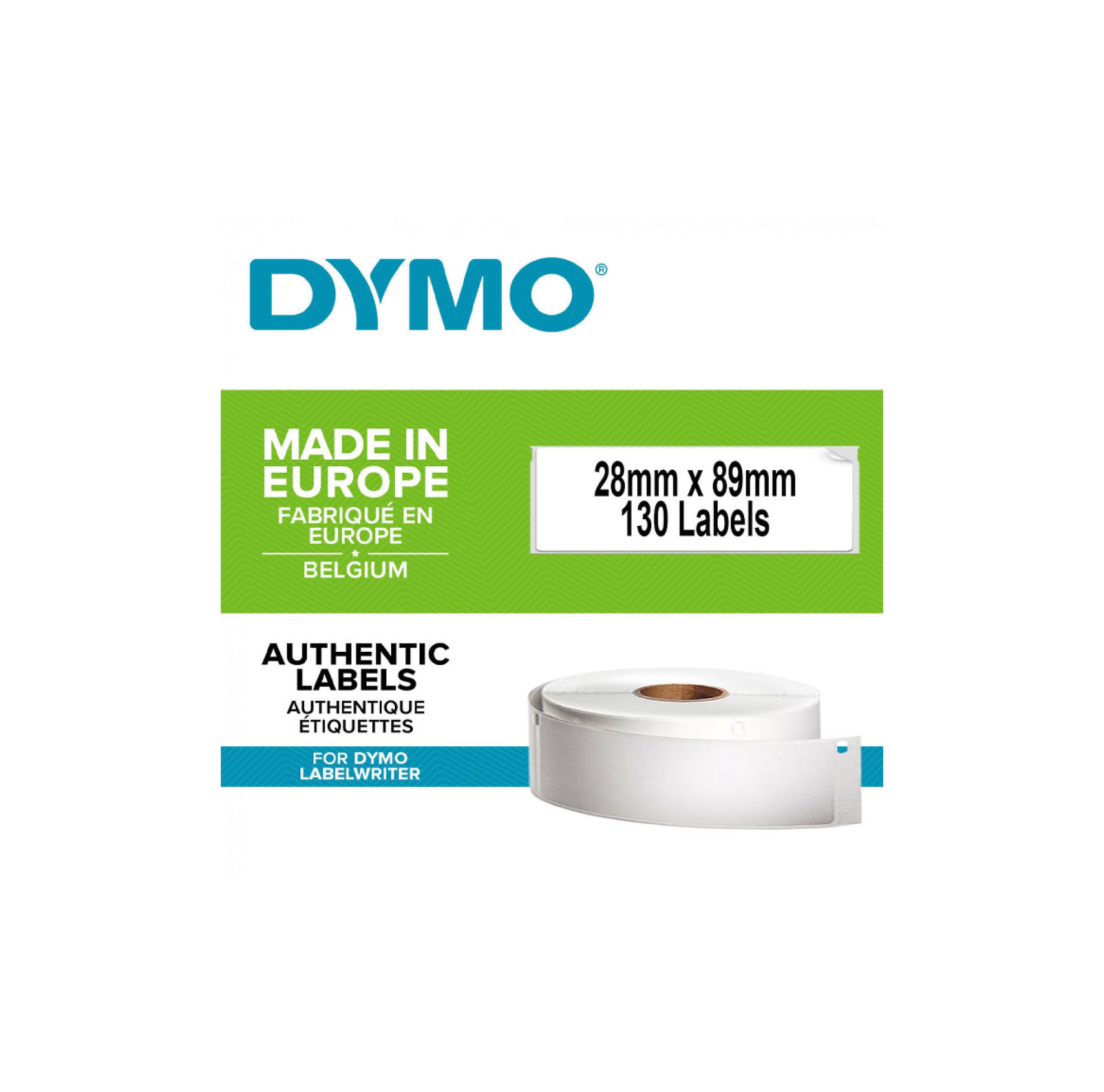 DYMO Authentic LabelWriter Return Address Labels | 28 mm x 89mm | Self-Adhesive | Roll of 130 Self-Adhesive Labels | for LabelWriter Label Makers | Made in Europe