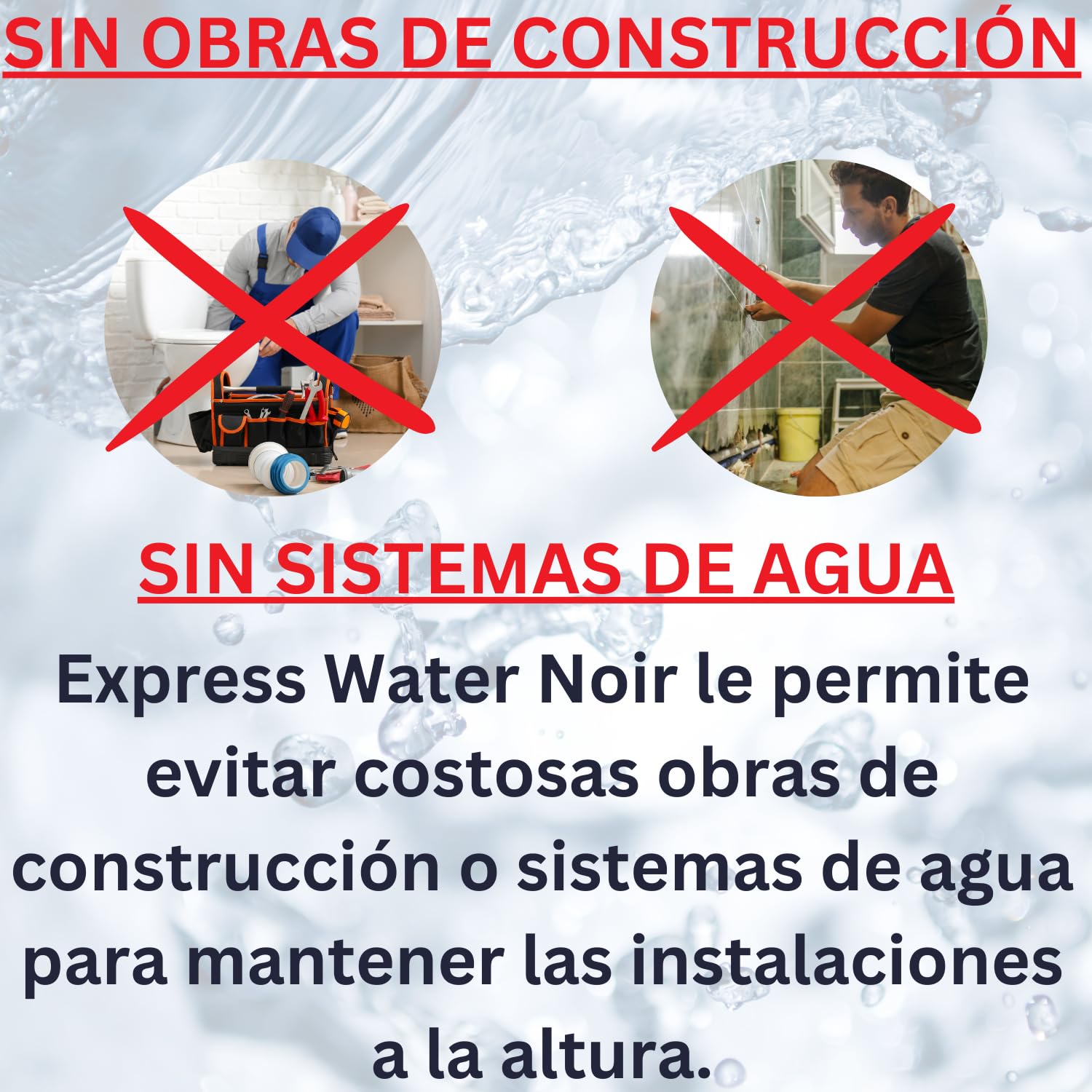 Express Water Noir Plus, Fregadero para Lavabo, Portátil Autónomo Transportable, con Depósito de Agua, en Acero Inoxidable, con Control por Pedal con Kit de Agua Caliente, Certificado