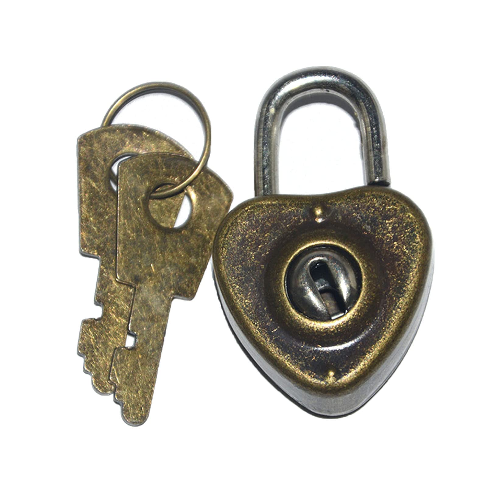 Heart Shaped with Wedding Keyed Padlocks Vintage Diary Book Suitcase Padlock for Anniversary Vintage Diary