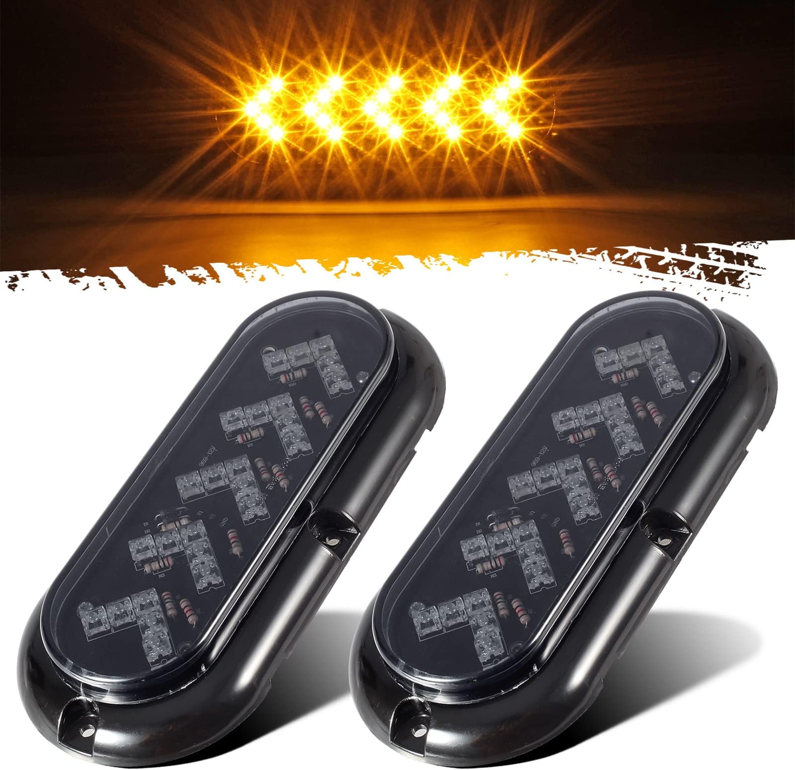 Grote 54203 SuperNova Oval LED Side Turn Marker Lights