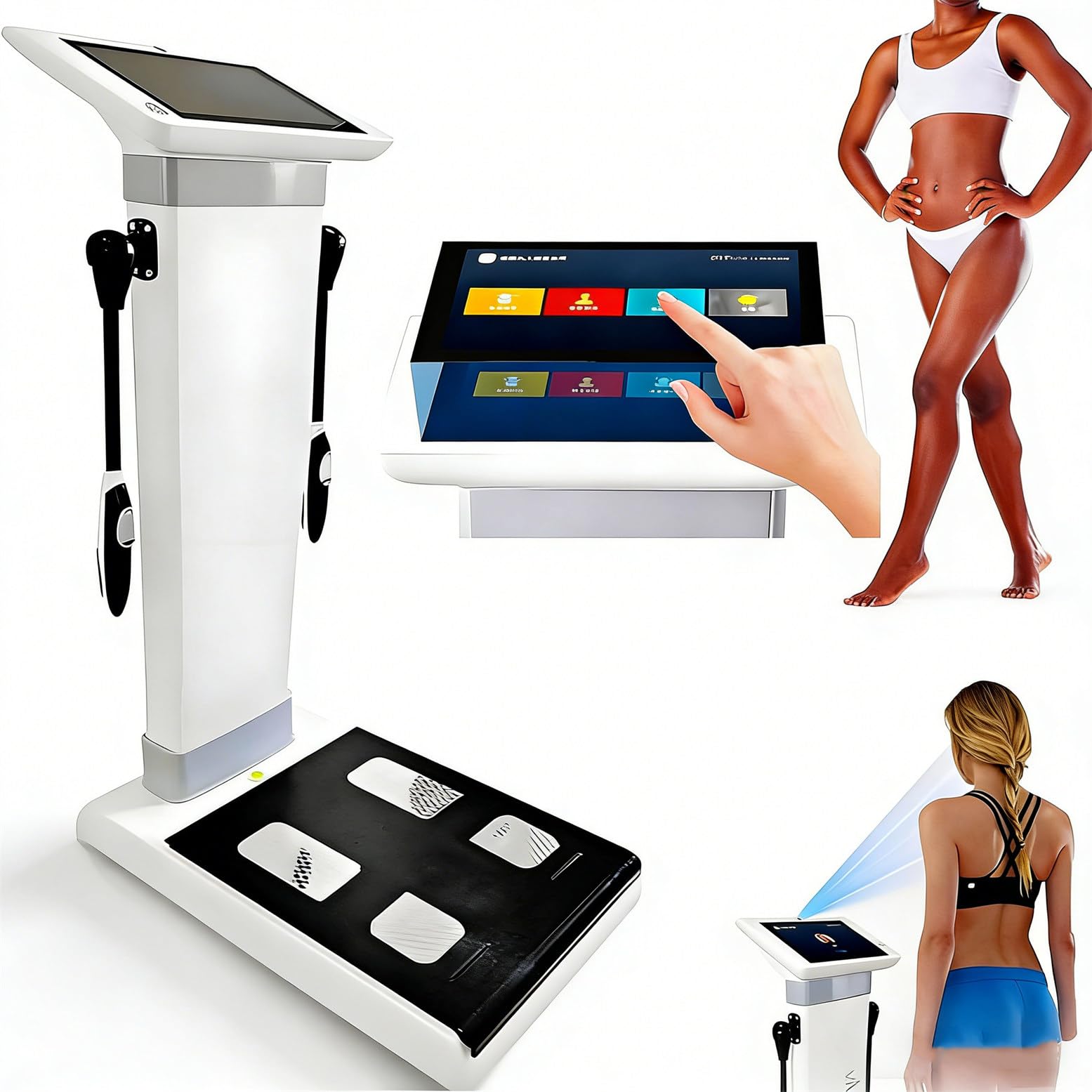 WYBYYDS Body Fat Scale 10.1 Inch Hd Touch Bioimpedance Analysis Machine Body Composition Analyzer，Body Bmi Analyzer,Health Monitor,with Printer