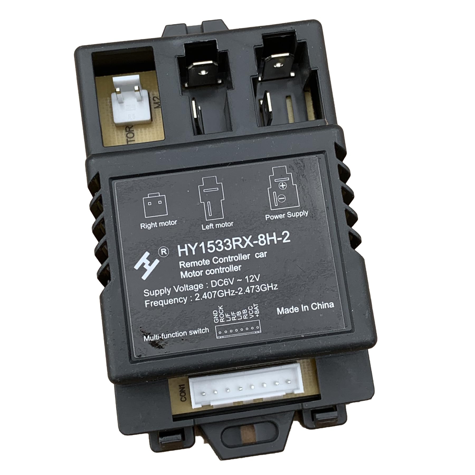 weelye 2.4G Bluetooth Remote Control and HY1533RX-8H-2 12V Receiver Kit Kids Powered Ride On Car,Controller Control Box Accessories for Children Electric Ride On Car Replacement Parts