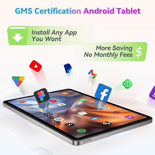 Miniatura 6 de Tableta SVITOO de 11 pulgadas, Tableta Android 15 con Octa-Core, 12 GB RAM 128 GB de almacenamiento 1 TB ampliable, pantalla grande Incell de