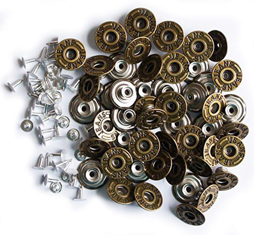 Boutons pour jeans perdus ou cassés remplacez facilement vos attaches avec ce lot de 50