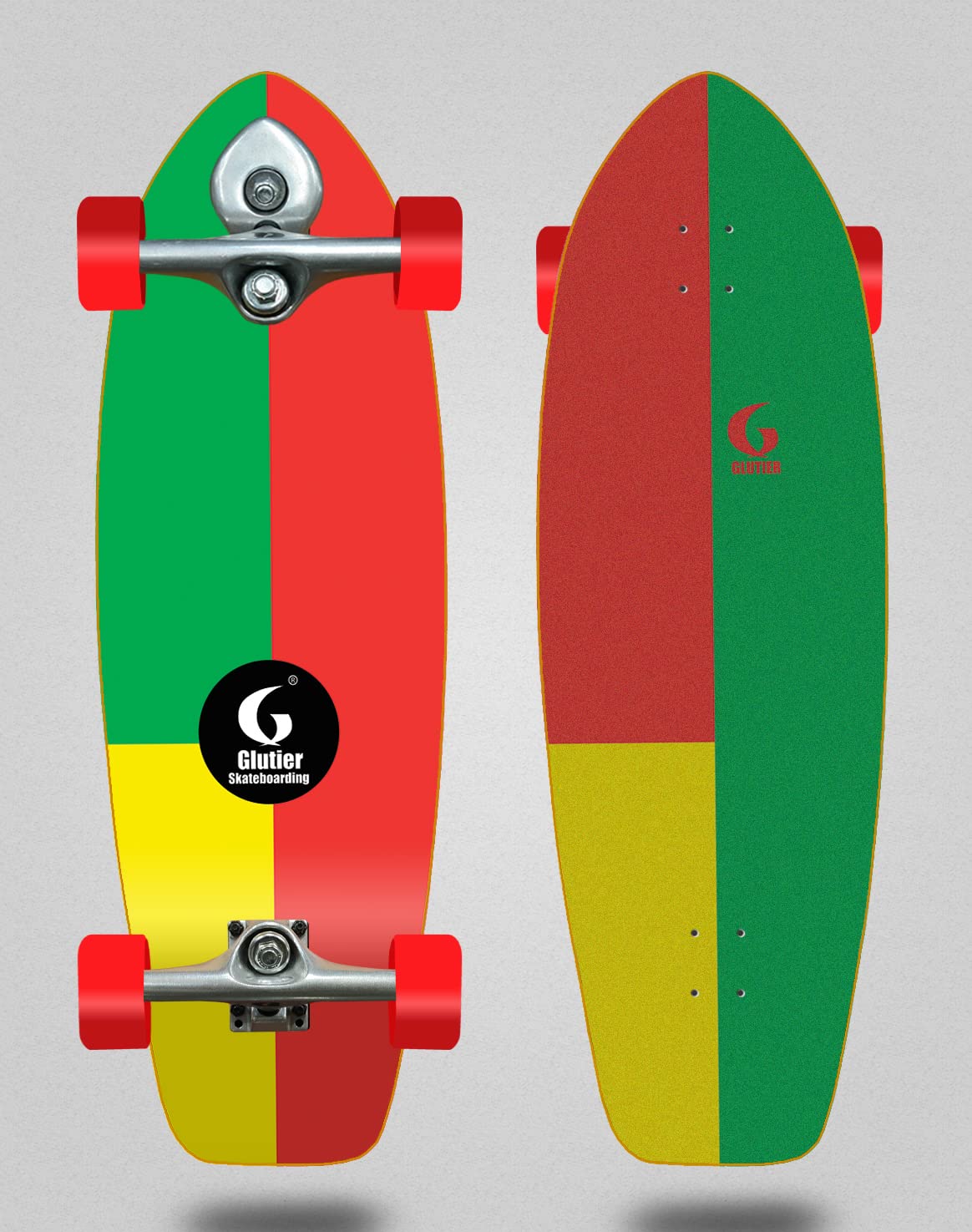 Surfskate Complete with Buri Trucks - Skate Surf Minim Rasta 31