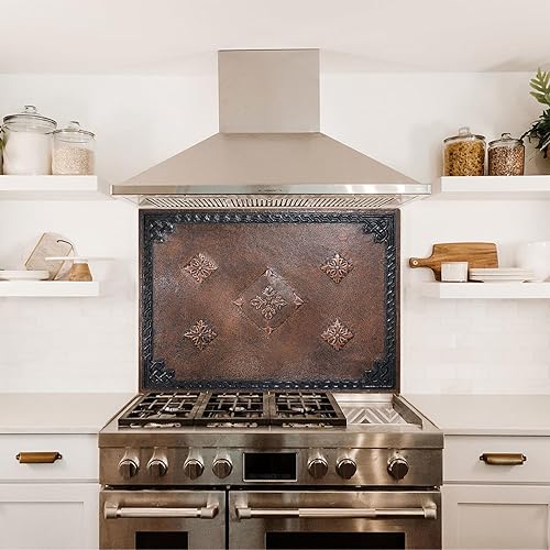 Miniatura 5 de Kitchen Backsplash, Diamonds with Celtic Border Copper Backsplash, Victorian Copper Backsplash Panel, Handmade Copper Backsplash Tile, Indoor