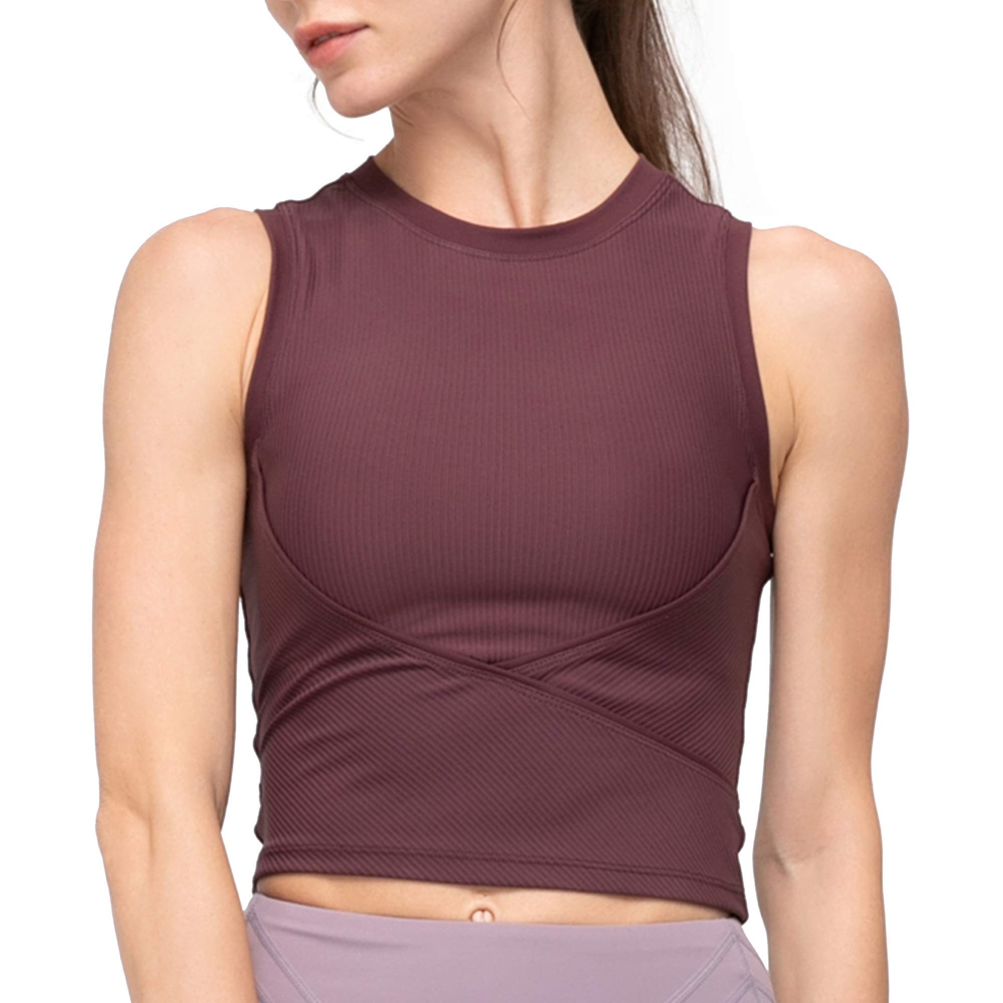 J.INGActive Tank Top for Women - Compression Sleeveless Crop Top - Workout Tank Tops for Yoga, Running, Sports