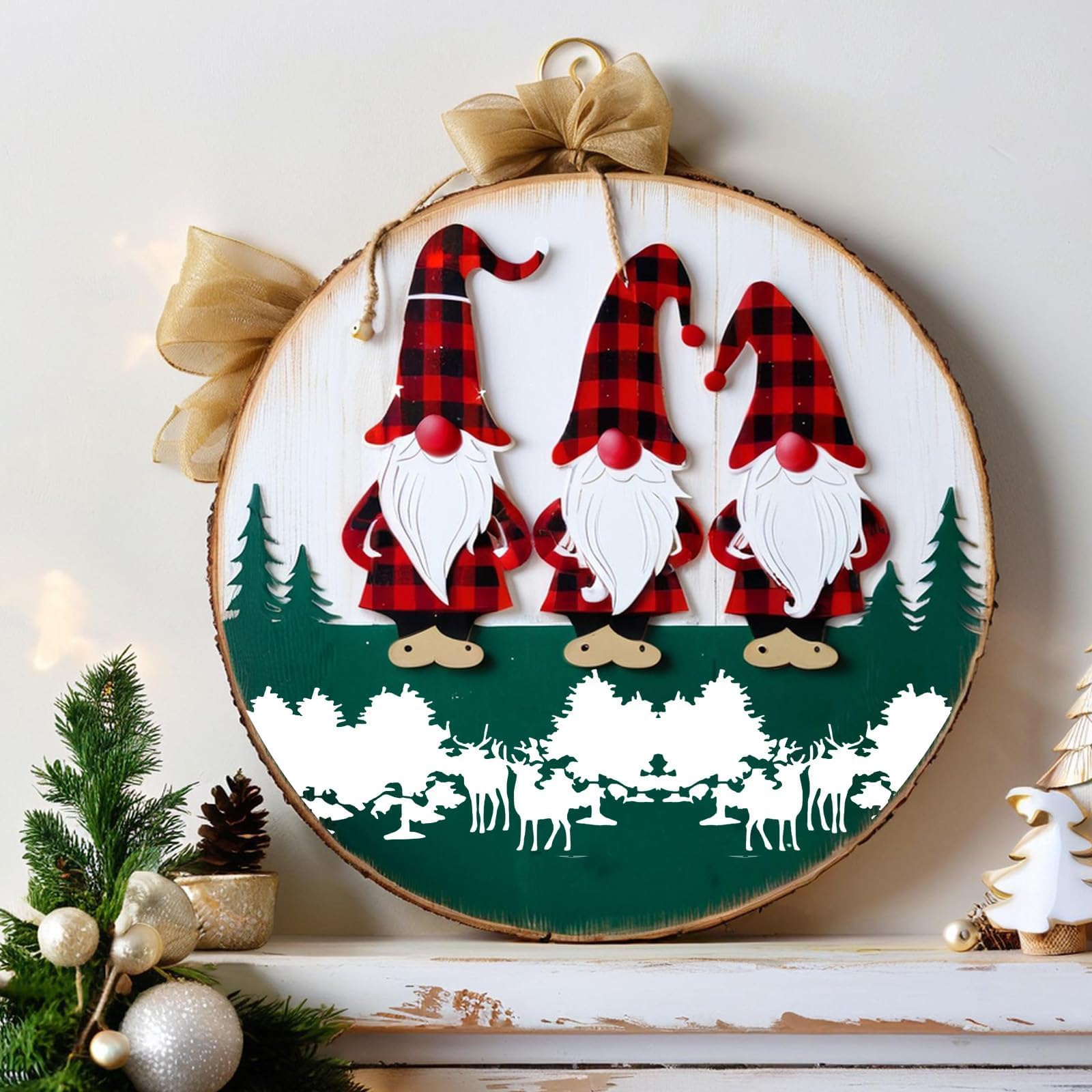 8Pcs Reusable Winter & Christmas Stencils – For Walls, Wood, Fabric & Crafts – Paint Your Own Decor