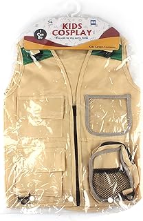 Colete Explorador Infantil | Lavável Crianças Vestem Roupas para Brincar,Conjunto Explorador ao ar livre com colete, chapéu, binóculos infantis, lupa para crianças, diário e adesivos, br