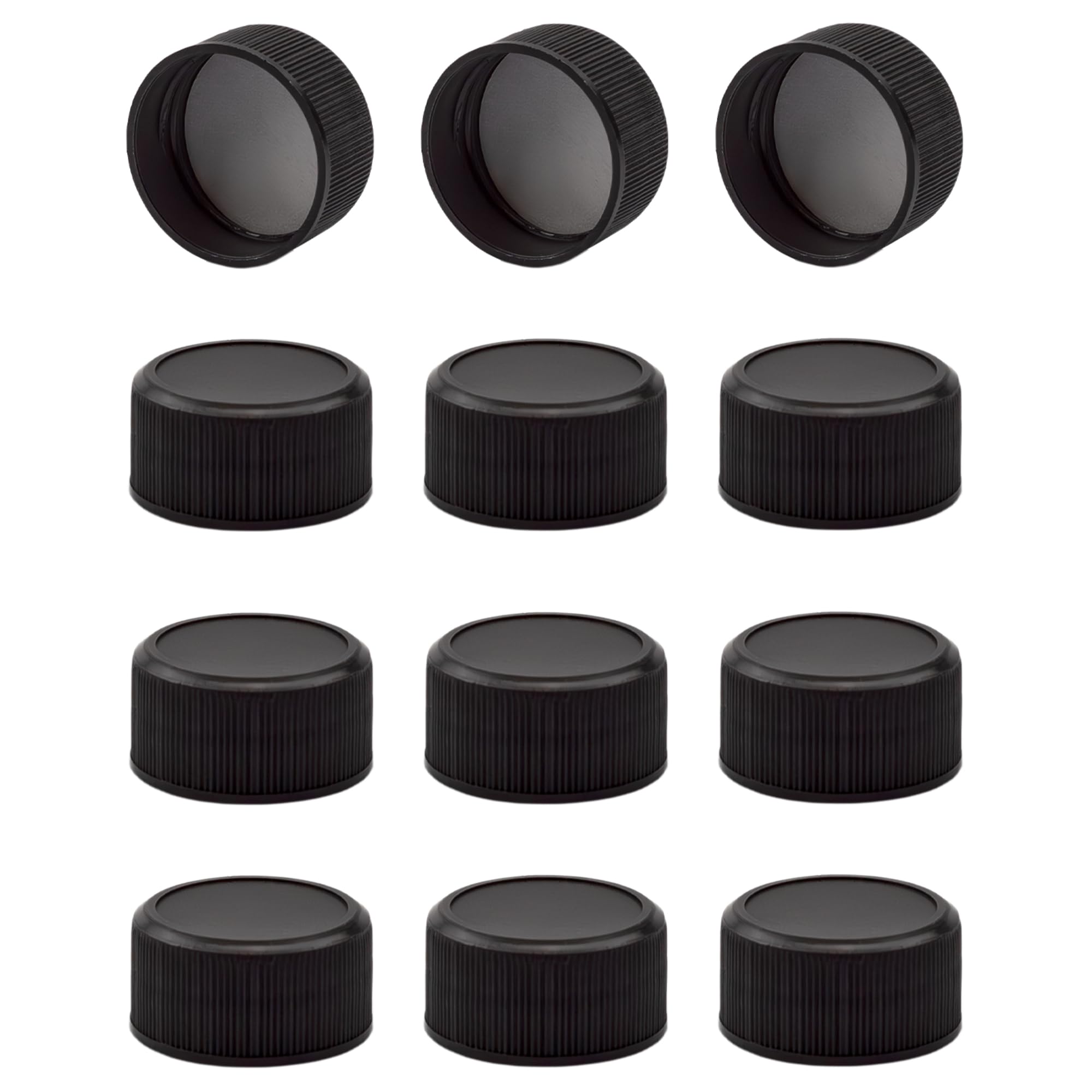 Cornucopia Brands 28-400 Replacement Caps (12-Pack) 28mm Spare Lids for 16-Ounce and 8-Ounce Boston Round Bottles