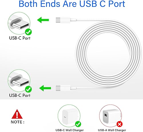 Miniatura 4 de Paquete de 3 cables de carga USB C a USB C de 6 pies y 60 W para Apple Cable de carga rápida tipo C para iPhone 16/Pro Max/Plus/15 para MacBook Pro