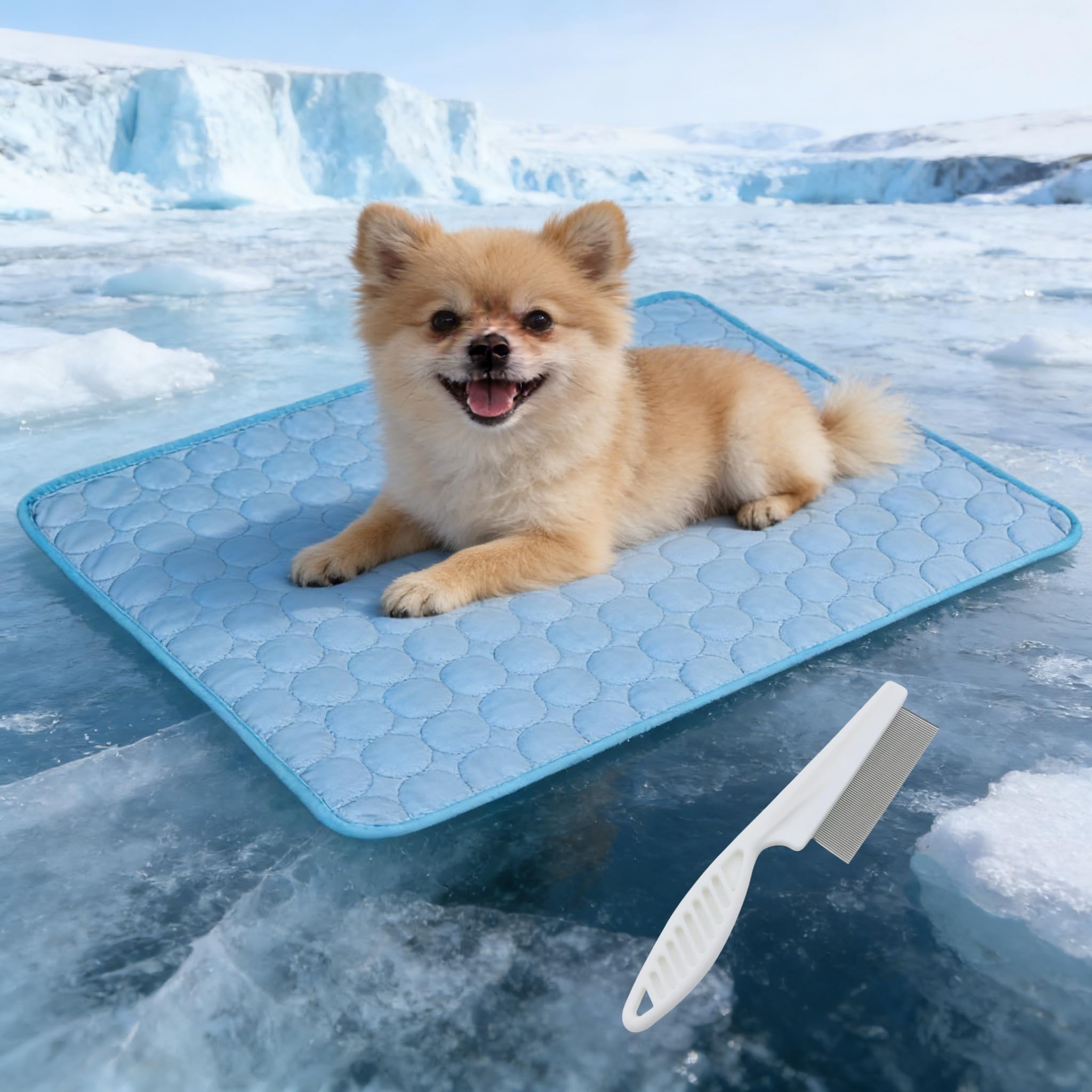 Alfombra Refrescante para Perros y Gatos 60 * 50CM Pet Cooling Mat Without Gel Alfombrilla Refrescante Cama Perro Verano Alfombrilla Fresca para Perros Medianos y Pequeños