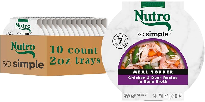 Ração Úmida para Cães Adultos Nutro So Simple, Frango e Pato, 56 g, Pacote com 10