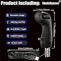 Vista 3 de Obokidly Upgrade USB Gearshift Knob Modification Steering Wheels Accessories Support G29 G27 G25 Compatible with PC for ATS & ETS2 Racing Shifter