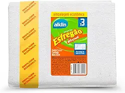 Pano Chão Esfregão Alvejado 40 X 67 Com 3 Unidades, Alklin