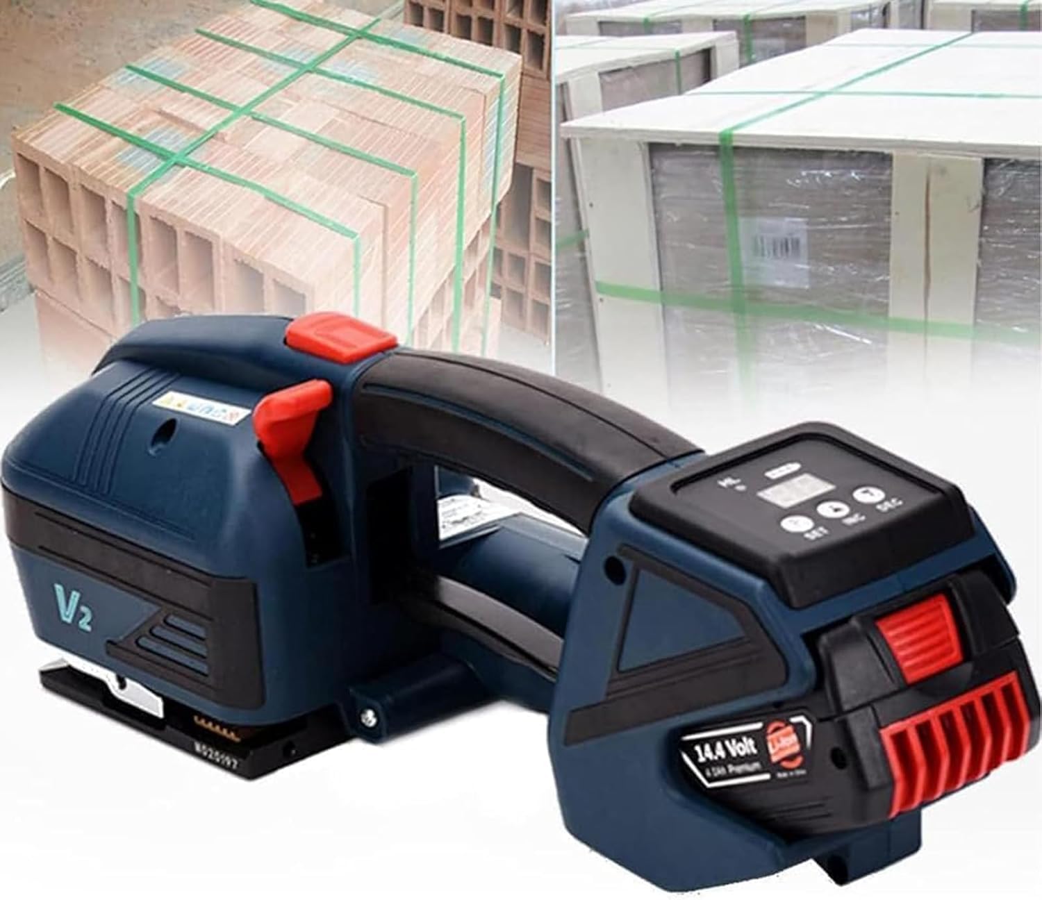 Herramienta Bandas Fusión En Caliente, Máquina Flejado Mano, Máquina Flejadora Automática Portátil, Soldadura Por Fricción Térmica, Mudanzas Materiales Domésticos Y Mudanzas Comerciales 2battery