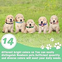Vista 6 de Paquete de 14 collares de seguridad ajustables para cachorros pequeños, collares de identificación de nailon suave para recién nacidos, cachorros