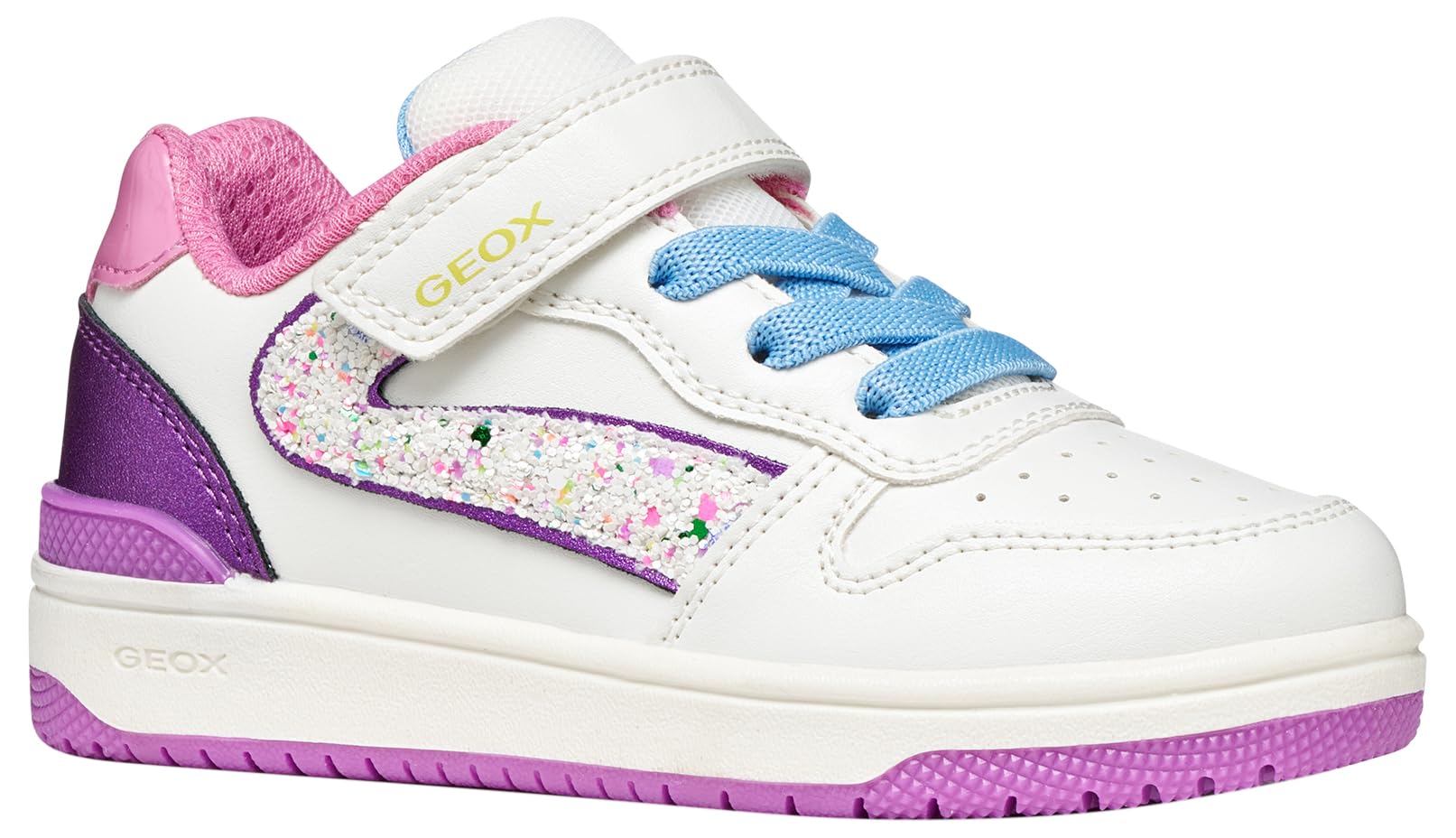 Geox J WASHIBA Girl A Baskets Blanc/​Violet foncé Taille 34 EU