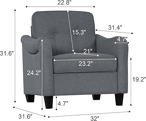 Miniatura 2 de KEIKI Juego de sofá de 3 piezas con 1 sofá de 3 plazas de poliéster de gran tamaño, 1 sofá biplaza y 1 sofá individual, juego de sofá tapizado de