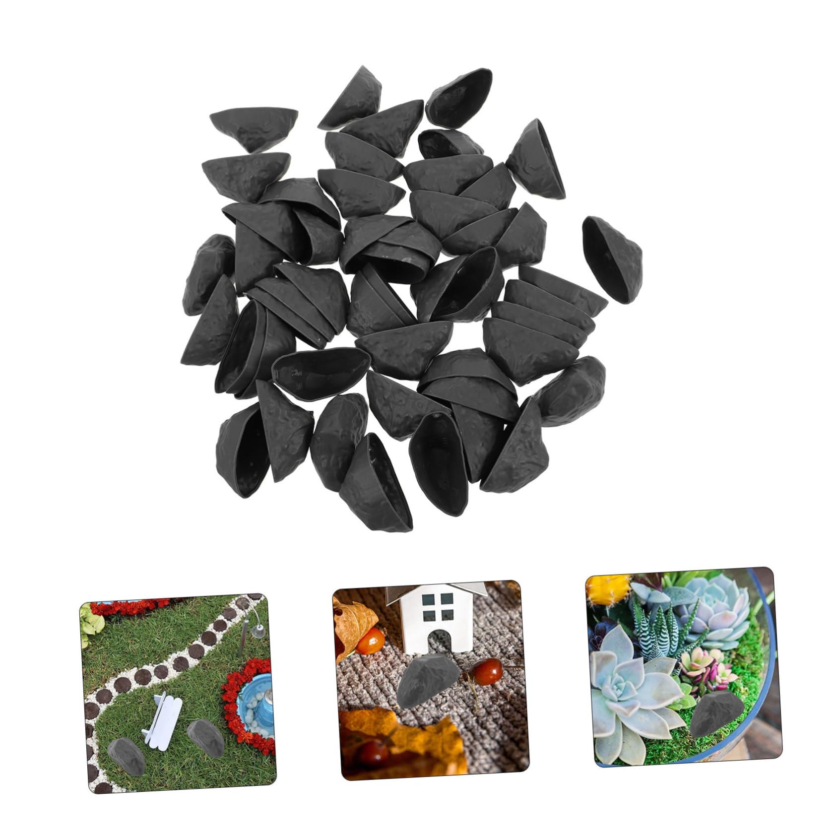 Mipcase 50pezzi Rocche Per Mini Rocciosi Decorazioni in Pietra in Miniatura Modelli in Mattoni Artificiali Piccole Rocche Per Lavoretti in Miniatura Per Abbellimento Paesaggio Acq