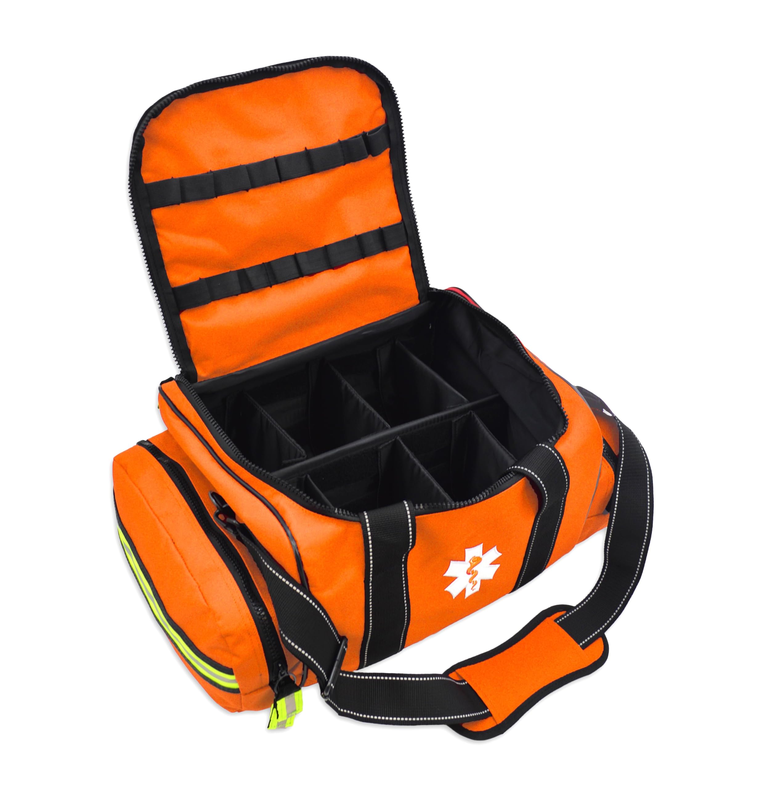 Lightning X Products Large EMT First Responder Bag With Dividers - Florescent Orange