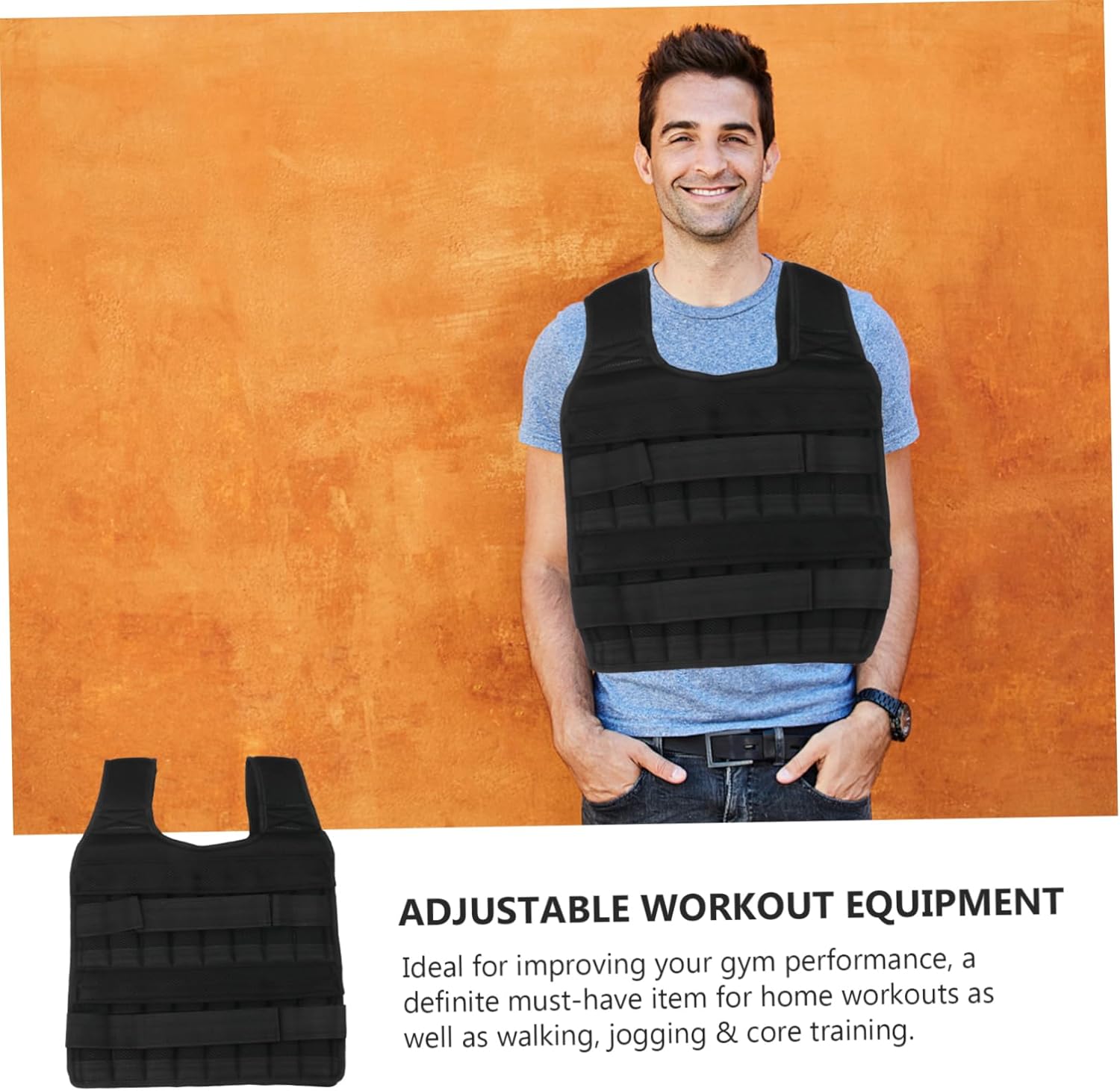 POPETPOP 15kg Weight-bearing Vest Sports Weighted Vest for Women and Men High Density Net Cloth Breathable