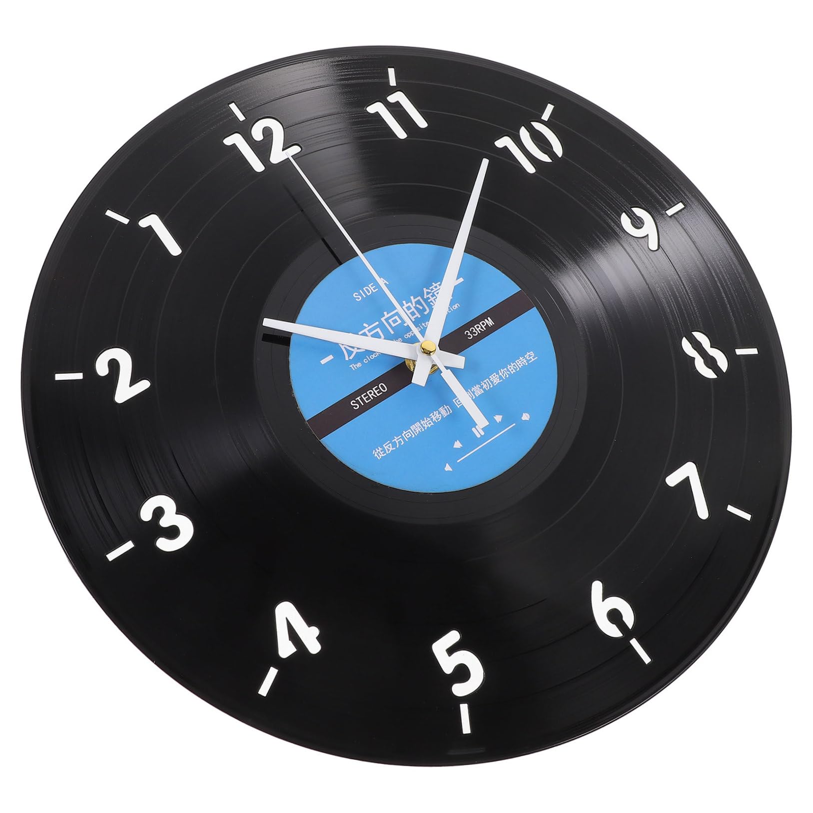Horloge murale vinyle design inversé silencieuse pour en finir avec le tic-tac