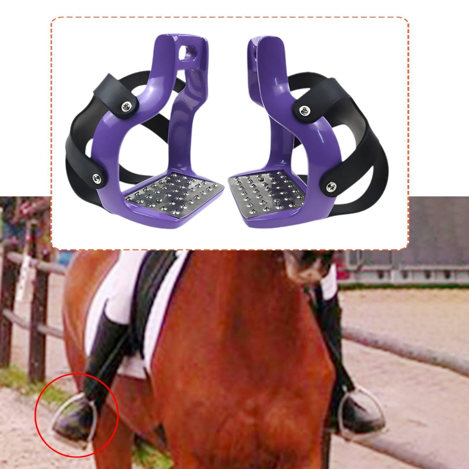 Amagogo 2 Piezas estribos par, estribos para Silla Montar, Accesorio para Exteriores, protección para Montar, Herramienta