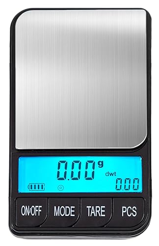 American Weigh Scales Báscula digital de bolsillo serie AC 42.33 oz x 0.00 oz | Alta precisión 0.00 oz precisión Mini Gram Escala para cocina,