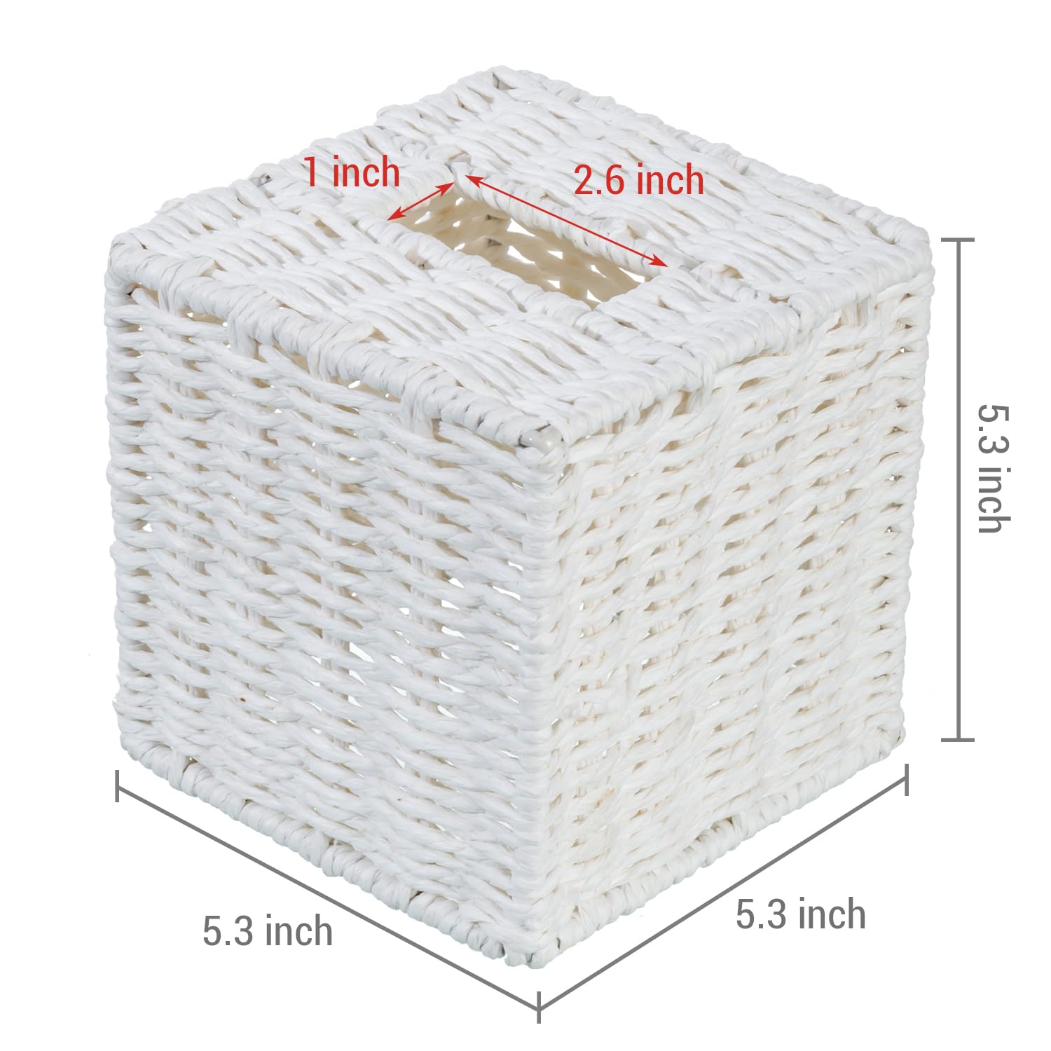 ロープ♡正方形ティッシュボックス ロープ♡正方形ティッシュボックス Amazon｜MyGift ホワイト