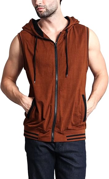 sleeveless zipper hoodie