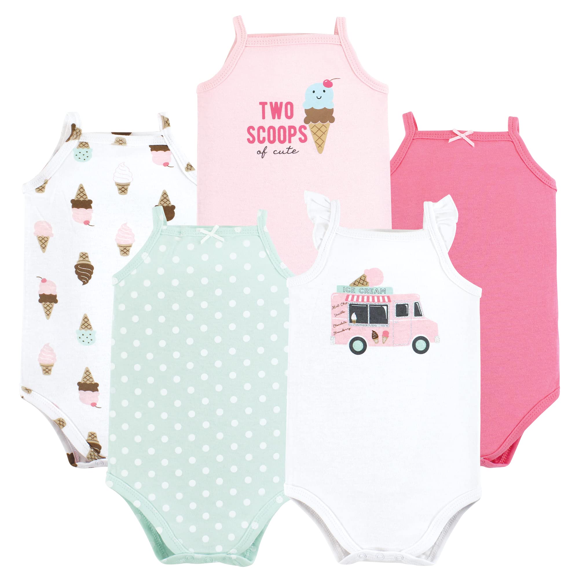 Hudson Baby Unisex Baby Cotton Sleeveless Bodysuits