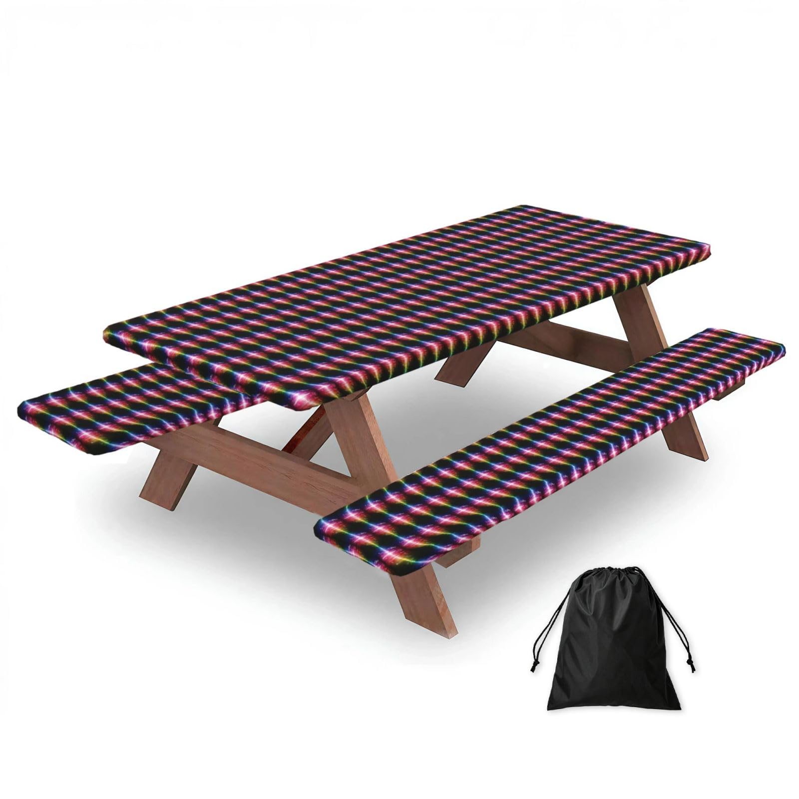 AYYQWE Musics Print Picnic Table Bench Cover Outdoor Garden Party Decor Daily Accessory Gift