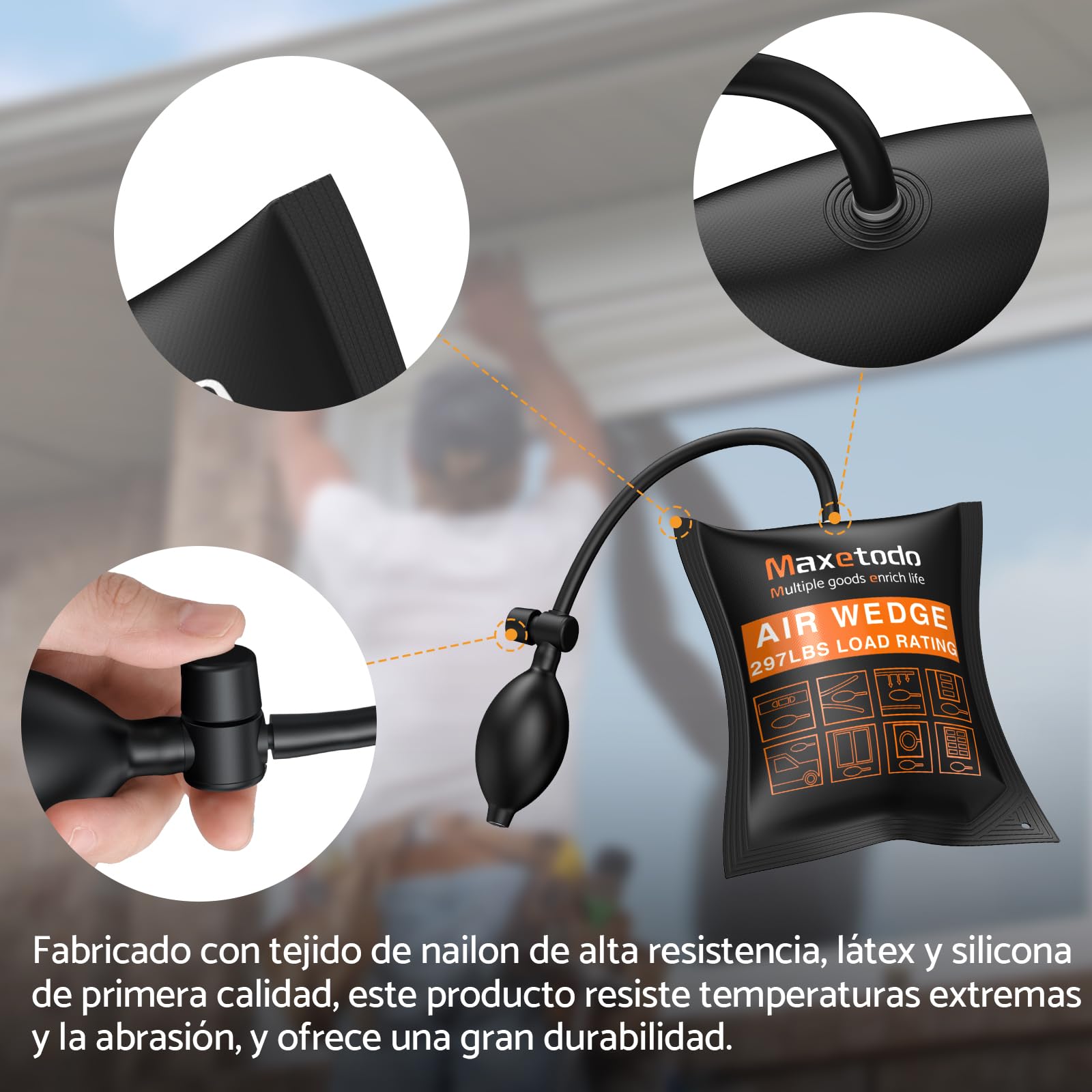 Almohadilla Inflable de elevación para Levantar Muebles Pesados de hasta 440 Libras