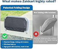 Vista 3 de Zakkart Hamaca plegable para gatos para ventana, sin cable, cama integrada lavable a máquina, marco de metal resistente, percha de ventana