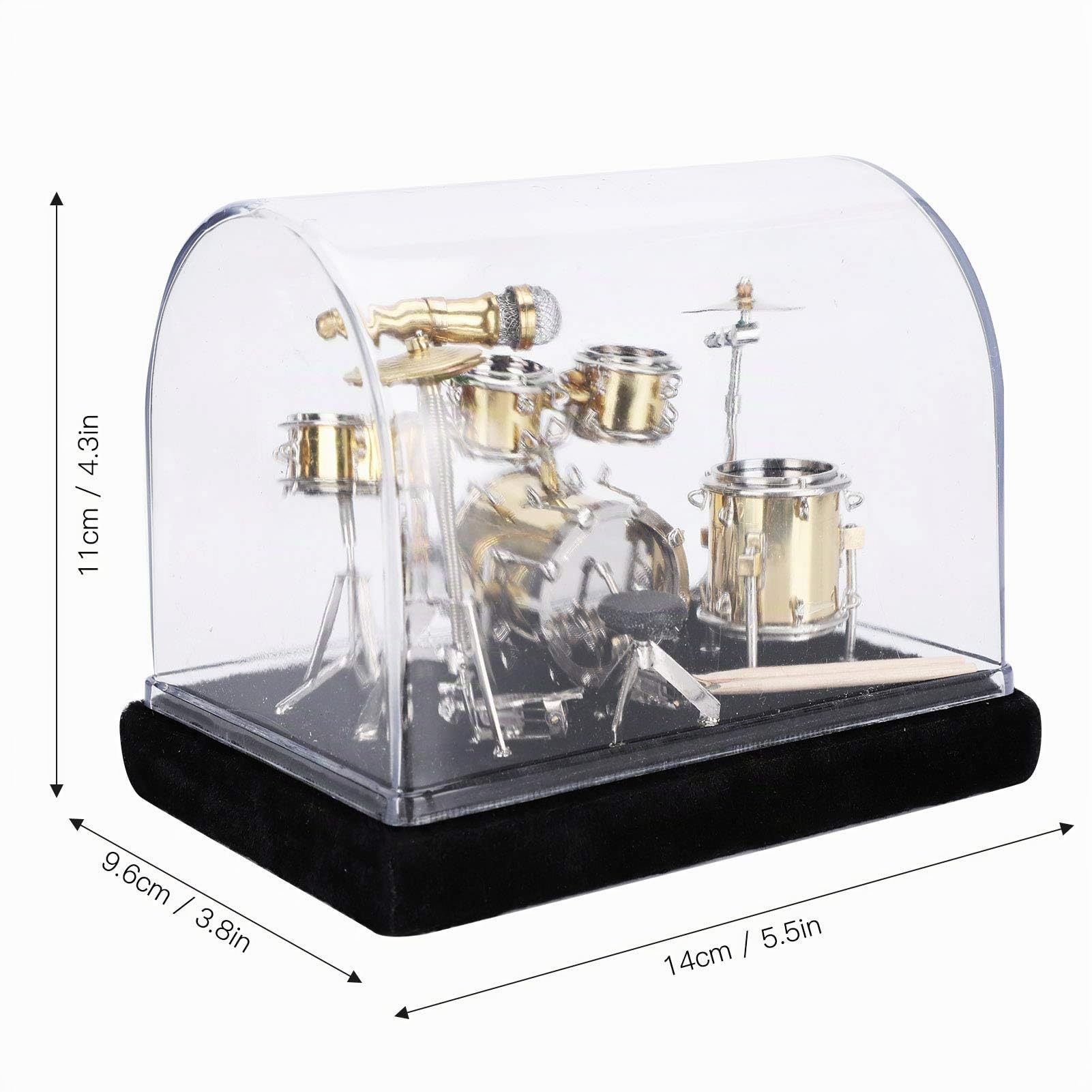 Fyearfly Modello di Tamburo in Miniatura, Decorazione di Tamburo in Miniatura, Strumenti Musicali per la Decorazione Della Scrivania di Casa, Regalo per Natale, Ringraziamento, Vacanze, Laurea