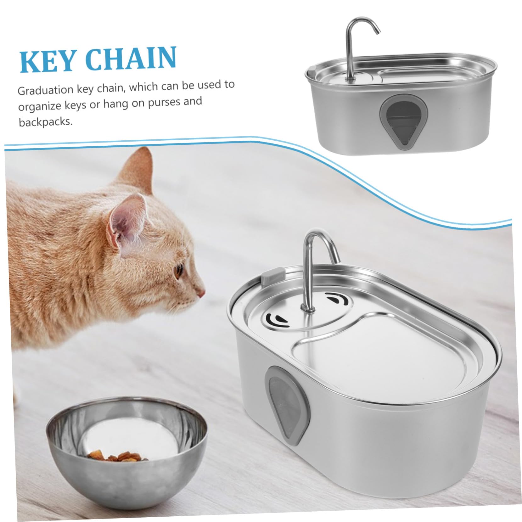 VANZACK Fuente De Agua Automática para Mascotas De Acero Inoxidable De Bebedero Automático Dispensador De Agua para Gatos y Perros Pequeños