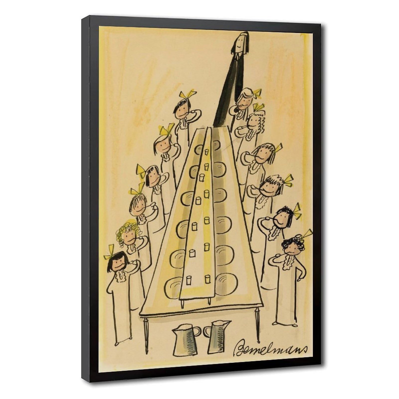 WCYB Madeline Ready for Bed – Ludwig Bemelmans Vintage książka dla dzieci – klasyczna książeczka z opowieściami, wydruki sceniczne, plakaty, obrazy na płótnie, sztuka ścienna, do biura, L