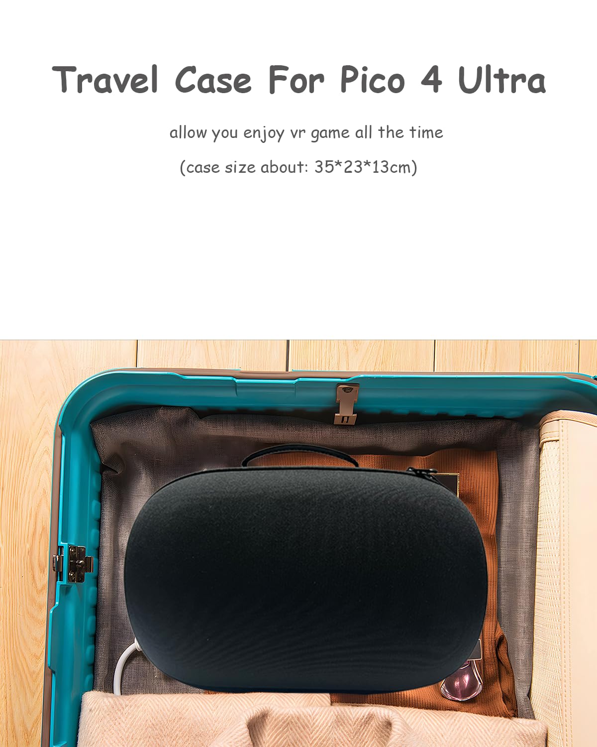 Hart Tragen Tasche für Pico 4 Ultra/Meta Quest 3/3S, Reisen Zubehör Tasche zur Aufbewahrung von VR Gaming Headset, Elite Strap, Touch Controllers, Grau