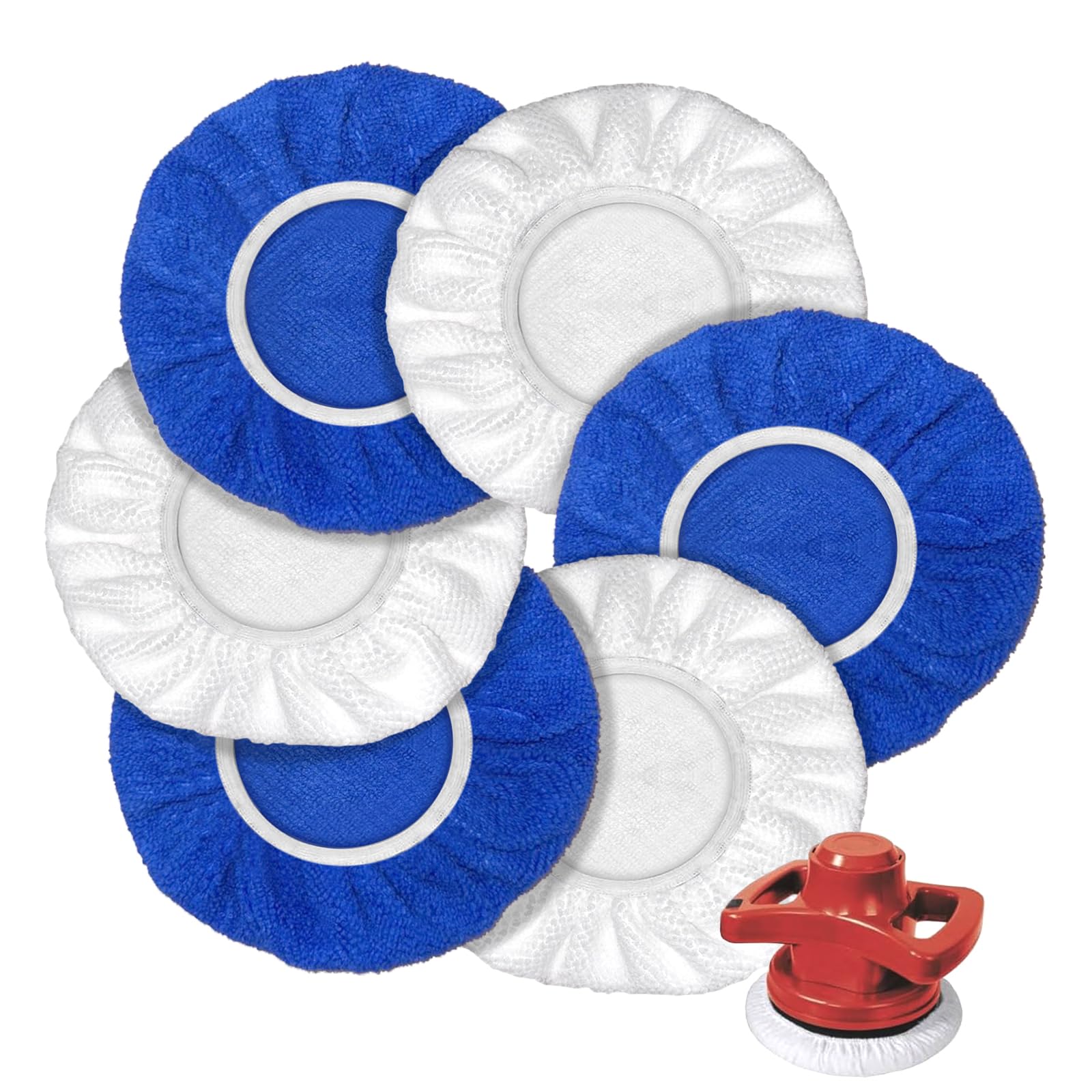 6 almohadillas de pulido de 125 mm, accesorio de pulido compatible con lijadora orbital Bosch, microfibra suave, almohadillas de pulido para lijadora orbital para el cuidado de la pintura del coche