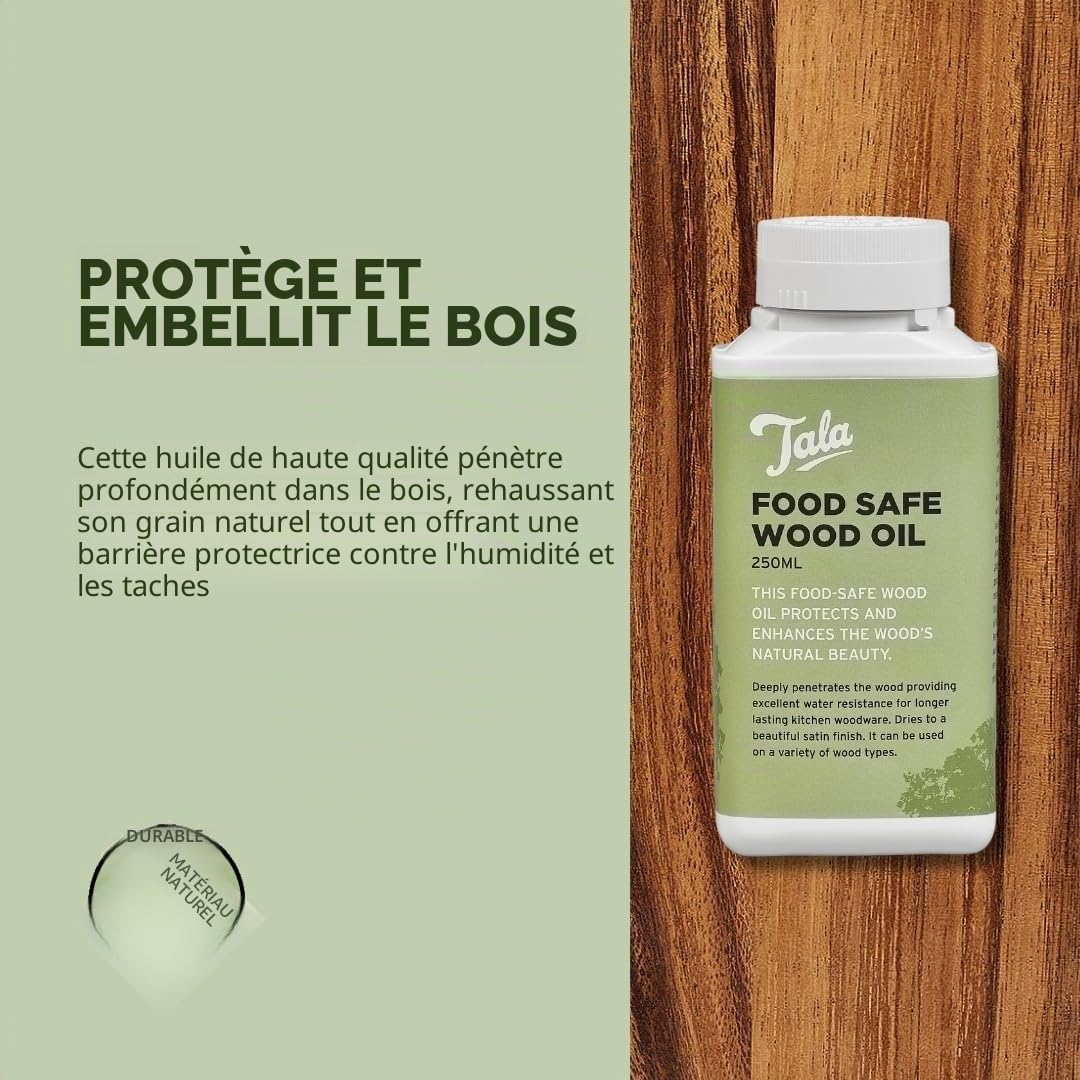 Tala Étagère à épices 18 pots en bois d'hévéa, rangement organisé pour herbes et épices, design en bois à 3 niveaux avec rails de protection avant pour un rangement facile et sûr, trous de fixation
