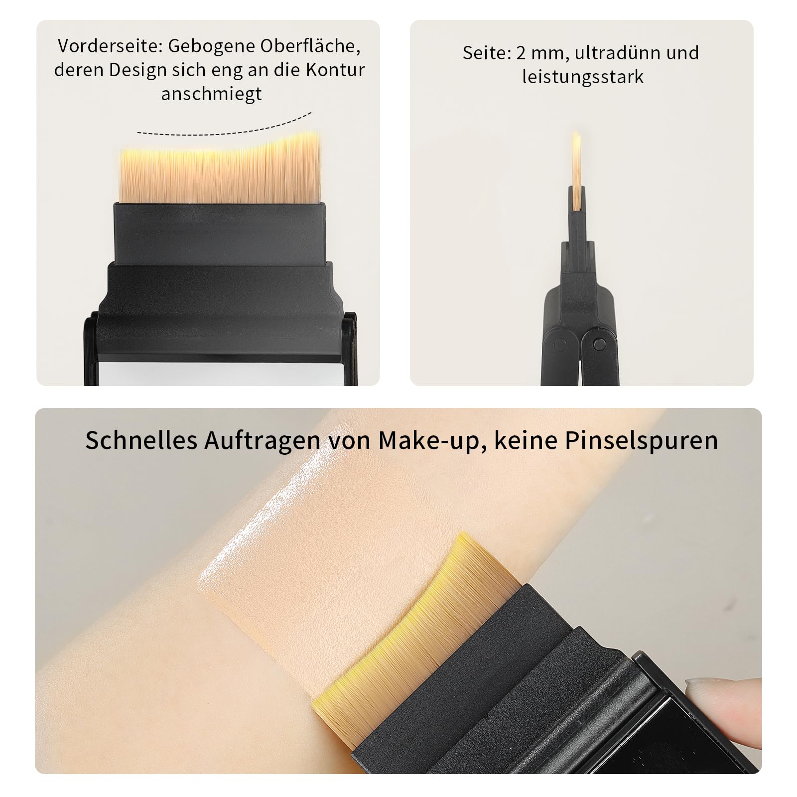 MSQ Pinceau de fond de teint ultra fin pour fond de teint liquide,pour femm